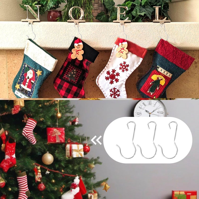 Luktastic Ornament Hooks, 100 Pack Ornament Hangers, Christmas Ornament Hooks, Ornament Hooks for Christmas Trees, Christmas Hooks for Ornaments, Christmas Tree Hooks Ornaments Christmas Tree Decorations,Sliver - Image 5